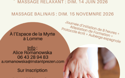 Journées d’initiation aux massages bien-être