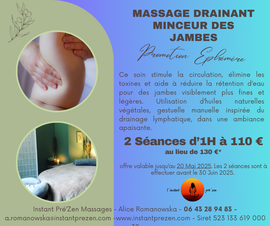 promotion massage drainant minceur